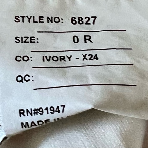 After Six Bow Neck & Open Back White/Ivory Bridal Crepe Gown 0 Hemmed to Midi! - Picture 4 of 7